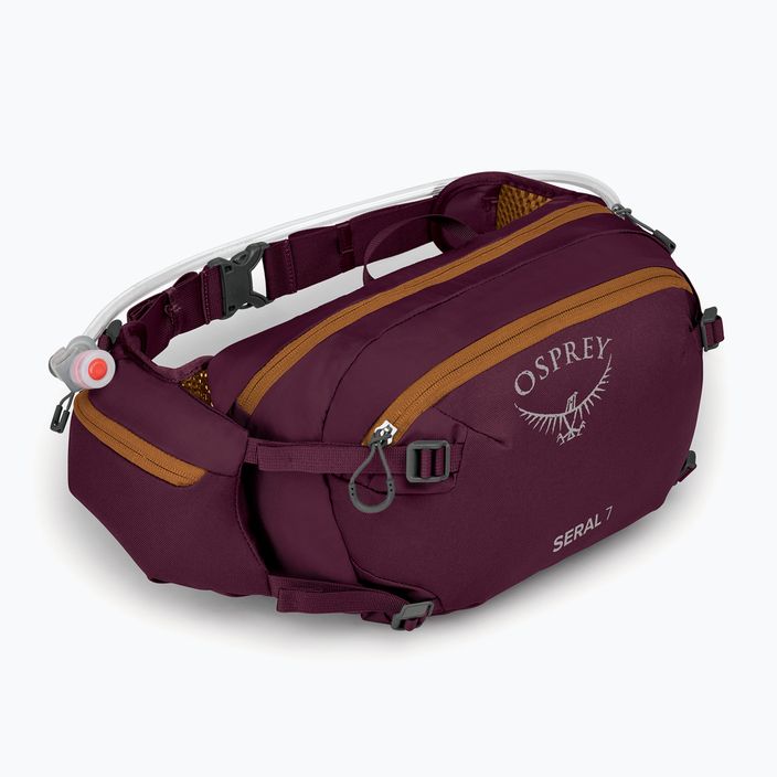 Fahrrad Bauchtasche Osprey Seral 7 l z Wasserbeuteliem 1.5 l aprium purple 2