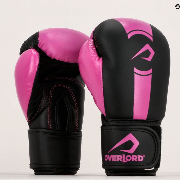 Overlord Boxer Kinder Boxhandschuhe schwarz und rosa 100003-PK 13