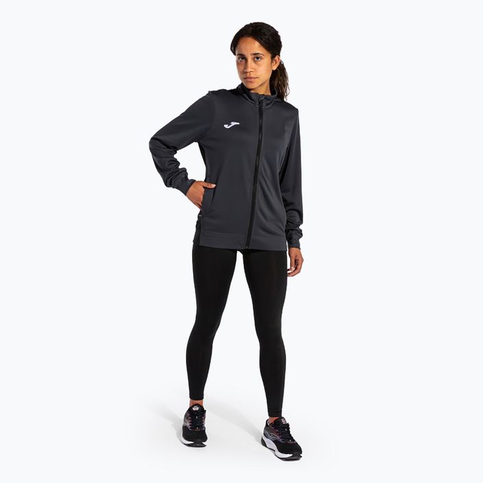 Damen Joma Winner II Full Zip Laufsweatshirt anthrazit 2