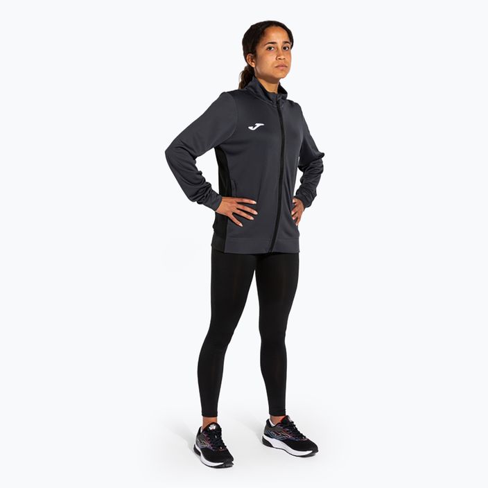 Damen Joma Winner II Full Zip Laufsweatshirt anthrazit 4