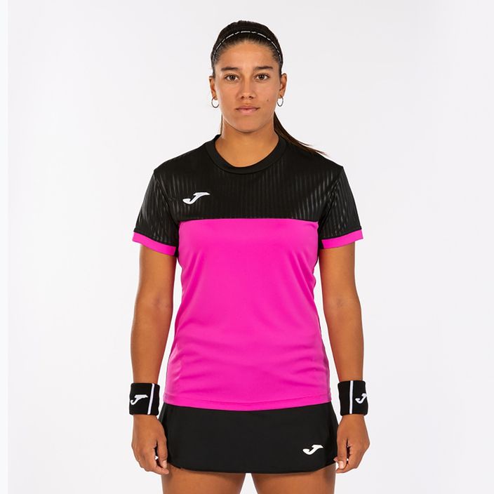 Joma Montreal SS Fluor rosa/schwarzes T-shirt