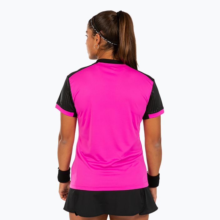 Joma Montreal SS Fluor rosa/schwarzes T-shirt 2