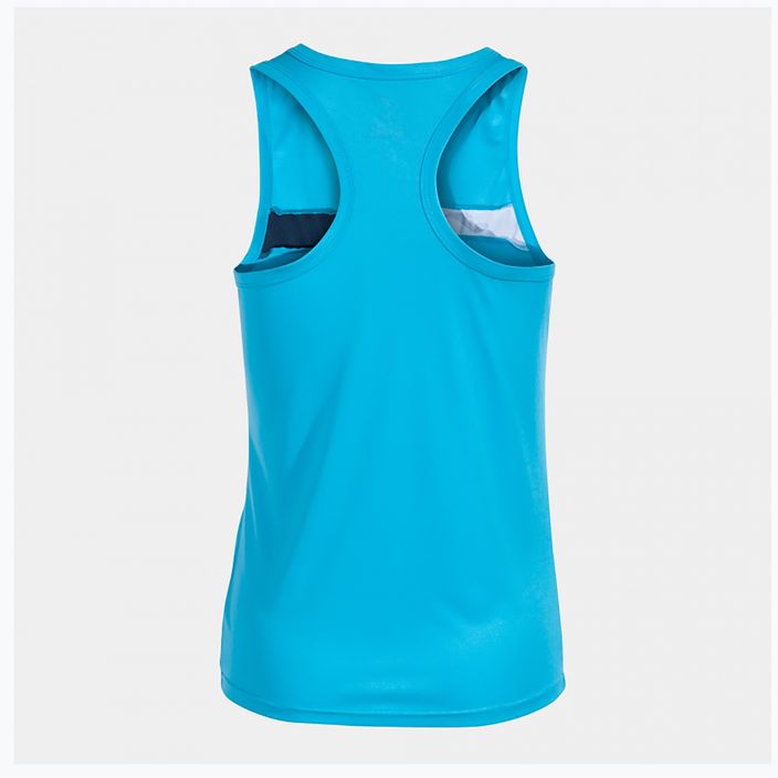 Damen Tennis Tank Top Joma Court Ärmelloses Fluor türkis/navy 2