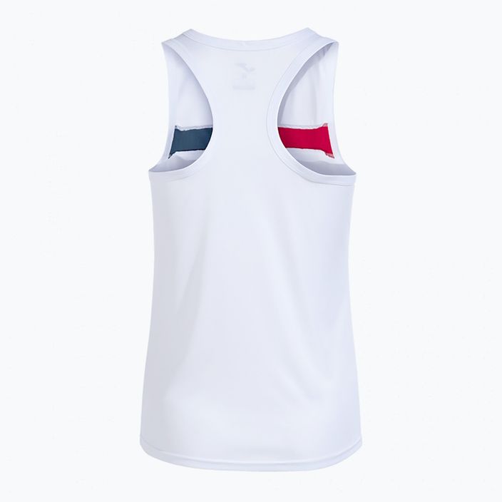 Damen Tennis Tank Top Joma Court Ärmellos weiß/rot 2