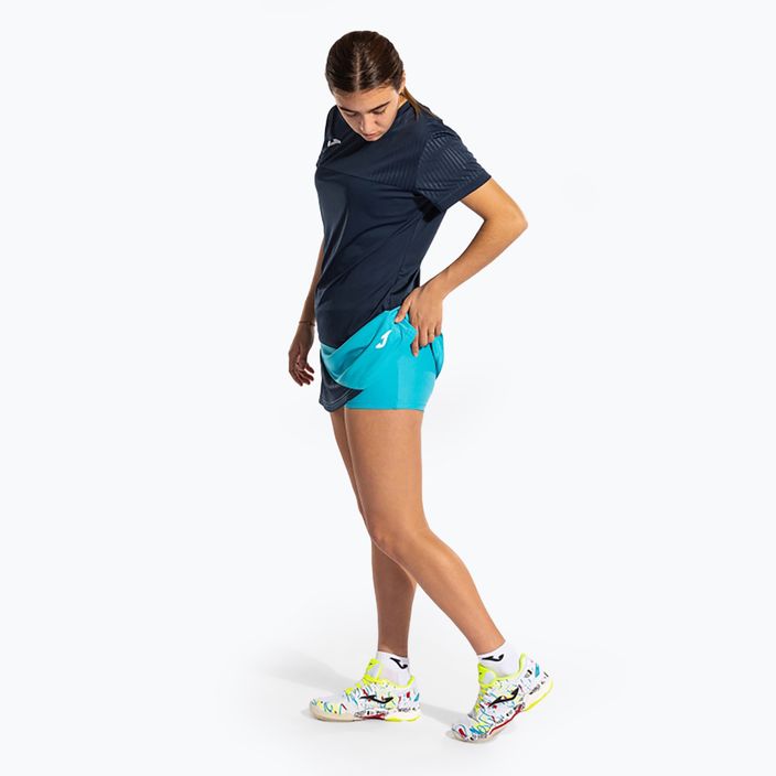 Damen Tennisrock Joma Montreal fluor türkis/navy 3