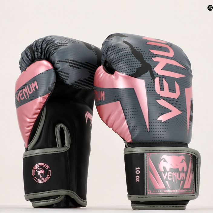 Venum Elite Herren Boxhandschuhe schwarz und rosa 1392-537 13