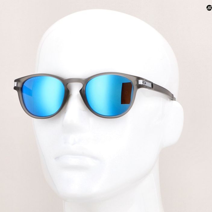 Oakley Latch matte graue Tinte/prizm Saphir polarisierte Sonnenbrille 14