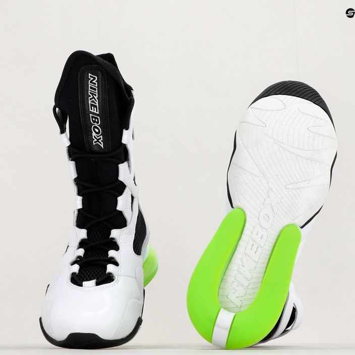 Damen Nike Air Max Box Schuhe weiß/schwarz/elektrisch grün 19