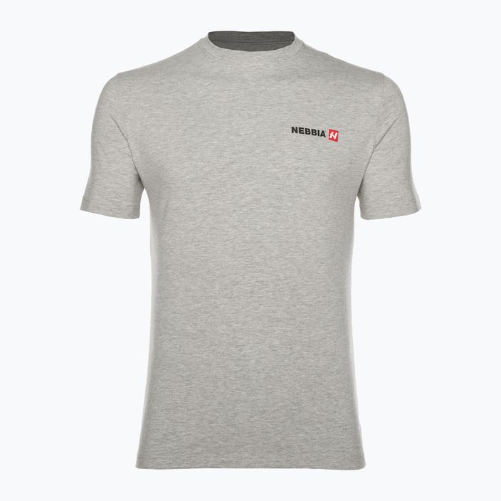 NEBBIA Minimalist Logo Herren Trainings-T-Shirt hellgrau 4