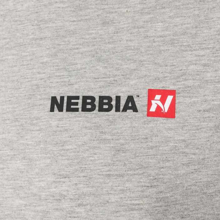 NEBBIA Minimalist Logo Herren Trainings-T-Shirt hellgrau 6