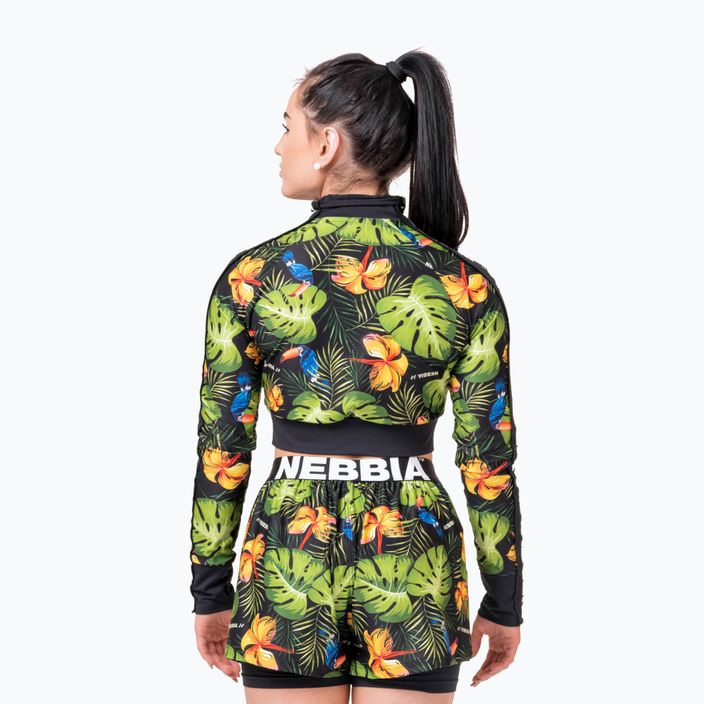 Damen NEBBIA High-Energy Cropped Dschungel grünes Sweatshirt 2