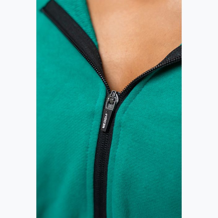 Damen Hoodie Sweatshirt NEBBIA Crop Hoodie Iconic green 6