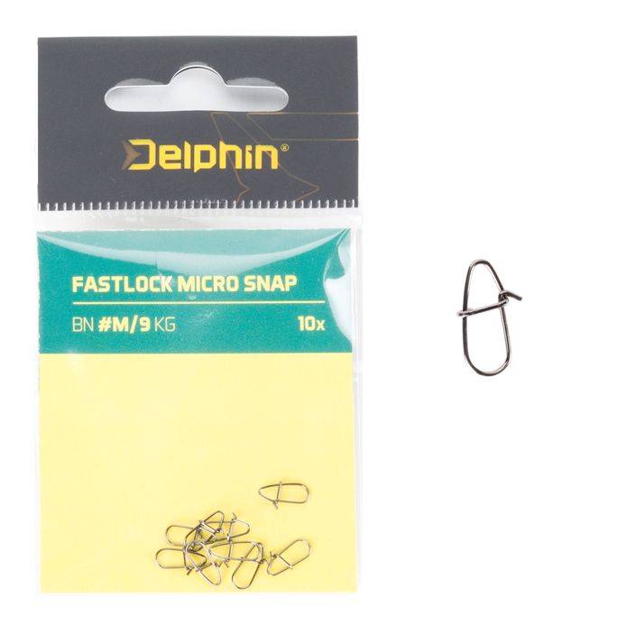 Delphin Fastlock Micro Snap Spinning Sicherheitsnadel 10 Stück silber 969C04100 2