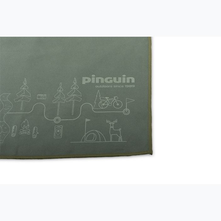 Pinguin Micro Towel Map XL schnelltrocknendes Handtuch grau 2