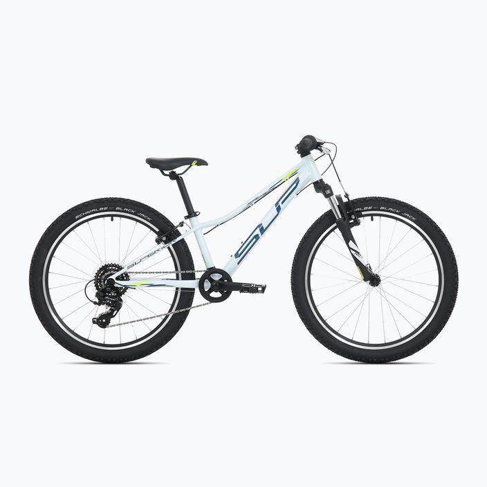 Kinderfahrrad Superior RACER XC 24 glänzend weiß/blau/neongelb 6