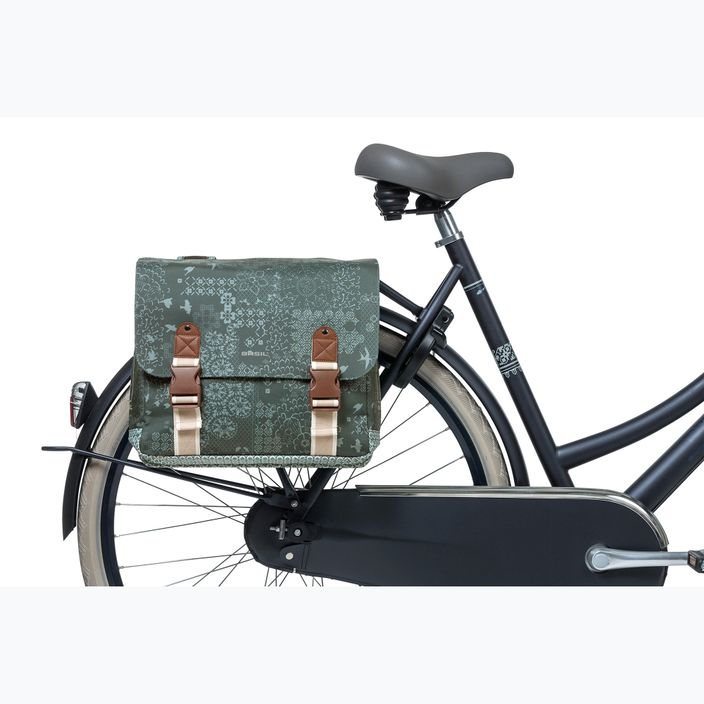 Basil Boheme Double Bag 35 l waldgrün Fahrradtaschen 6