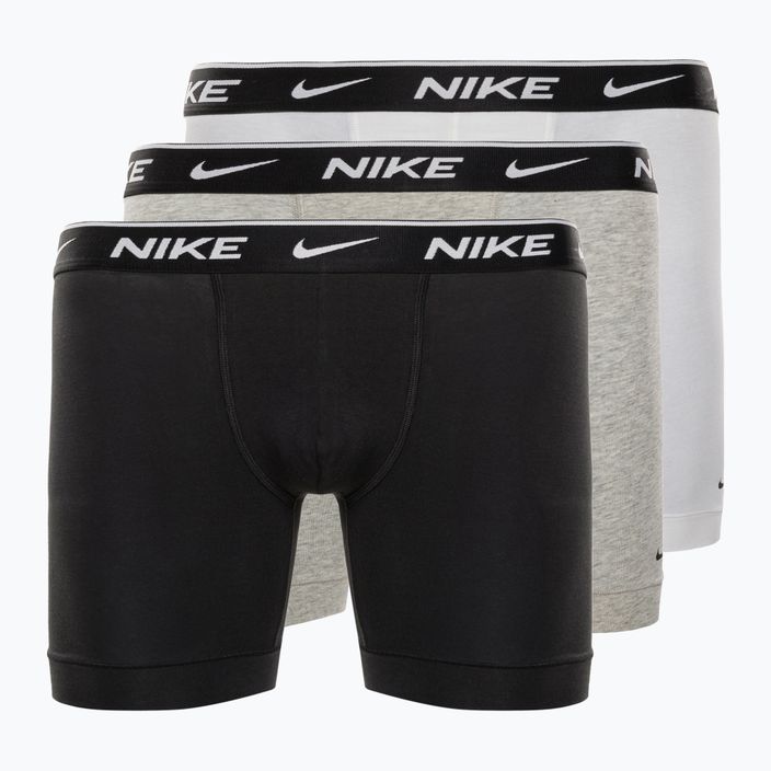 Nike Everyday Cotton Stretch Boxer Brief 3Pk MP1 weiß/grau heather/schwarz