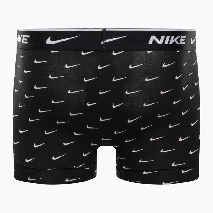 Herren Boxershorts Nike Everyday Cotton Stretch Trunk 3Pk UB1 swoosh print/grau/uni blau 9