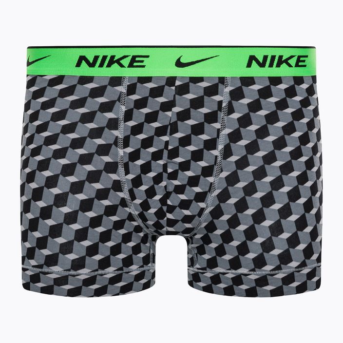 Herren Boxershorts Nike Everyday Cotton Stretch Trunk 3Pk BAU geo block print/cool grey/black 2