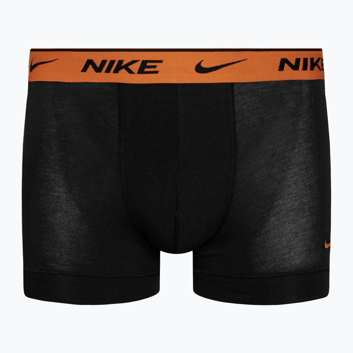 Herren Nike Everyday Cotton Stretch Trunk Boxershorts 3 Paar grau/orange/gelb 3