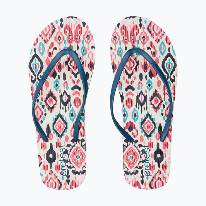 Frauen Protest Prtflorine Leinwandoffwhite Flip Flops 8