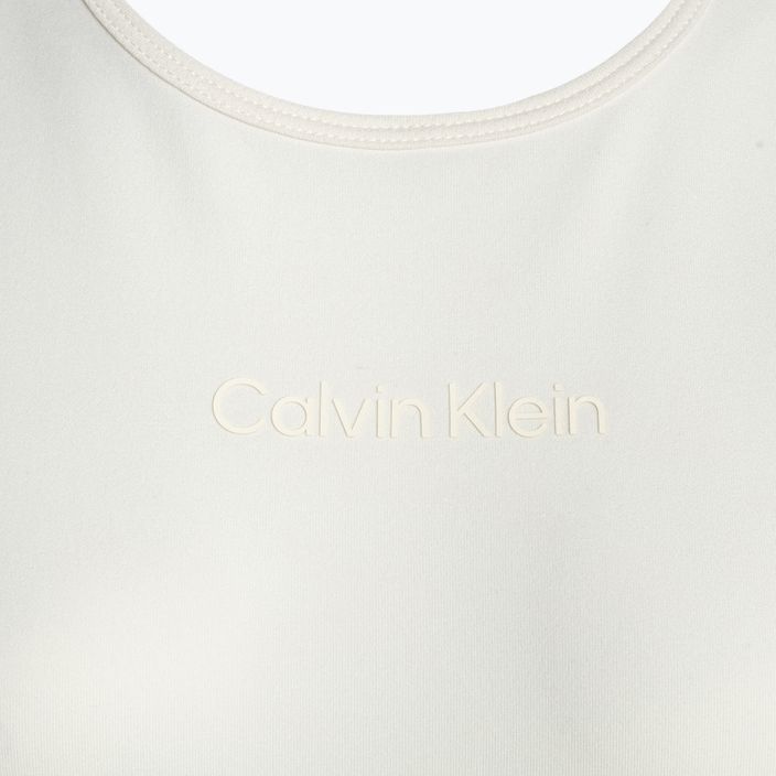 Damen Calvin Klein Strick-T-Shirt aus weißem Wildleder 7