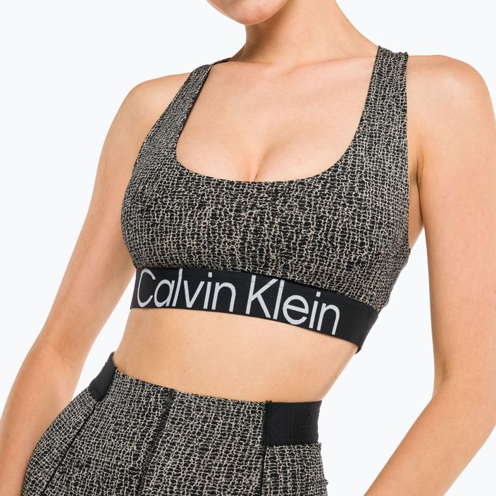 Calvin Klein Medium Support 8VR schockierender Druck Fitness-BH 4