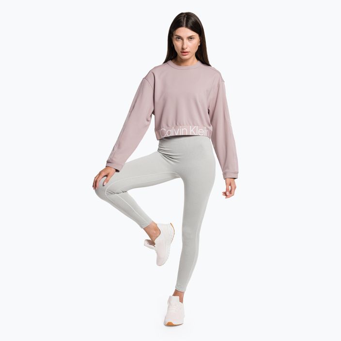 Damen Calvin Klein Pullover Sweatshirt grau rosa 2