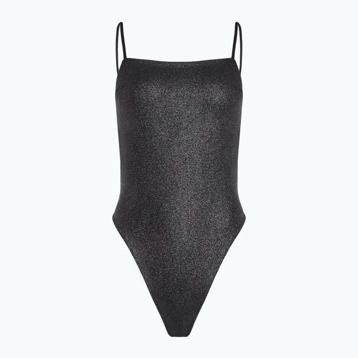 Damen Badeanzug Calvin Klein Einteilig Quadratischer Ausschnitt schwarz