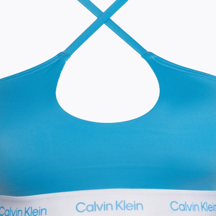 Calvin Klein Halter Bralette Badeanzug Top Malibu blau 3