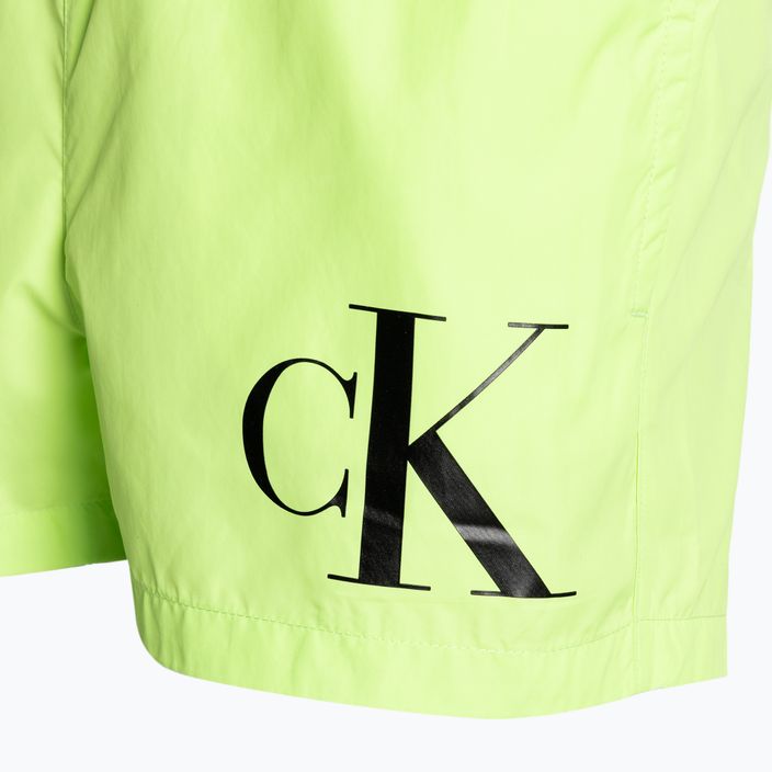 Herren Calvin Klein Short Drawstring Badeshorts scharf grün 3