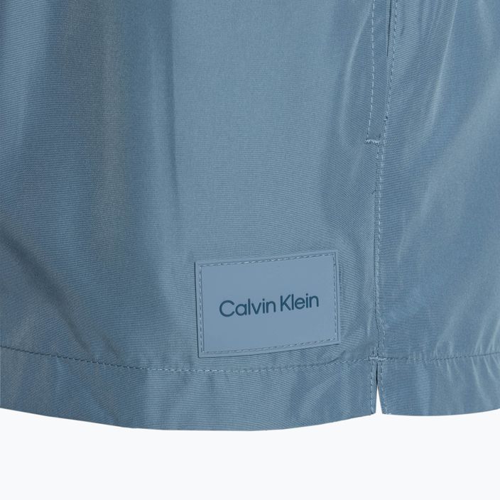 Calvin Klein Short Double Waistband Badeshorts für Männer Muted Cerulean 3
