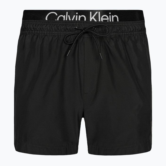 Herren Calvin Klein Short Double Waistband Badeshorts schwarz