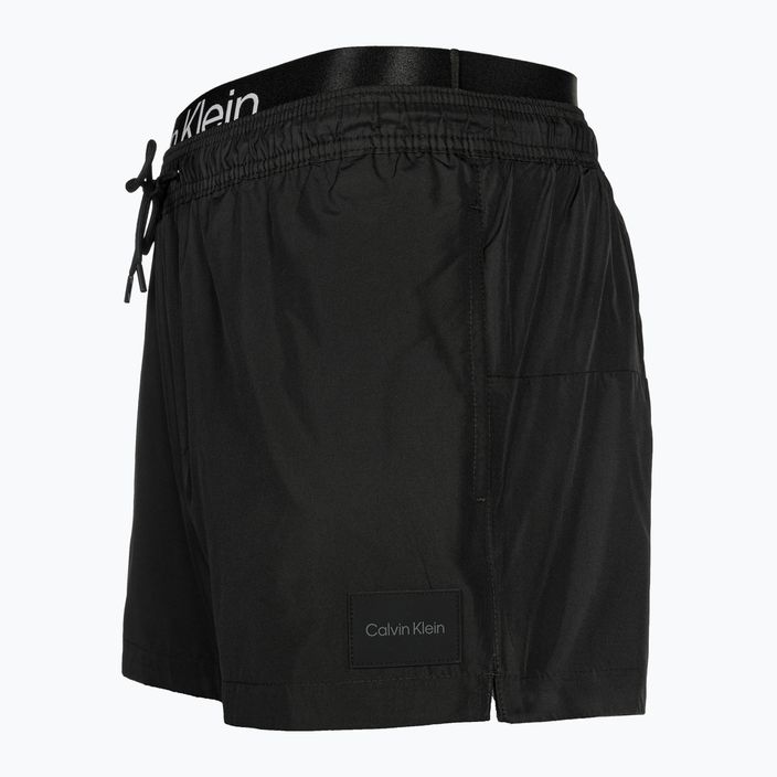 Herren Calvin Klein Short Double Waistband Badeshorts schwarz 3