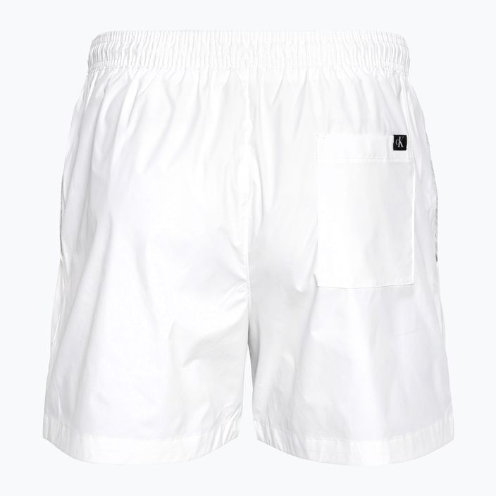 Herren Calvin Klein Medium Drawstring klassische weiße Badeshorts 2