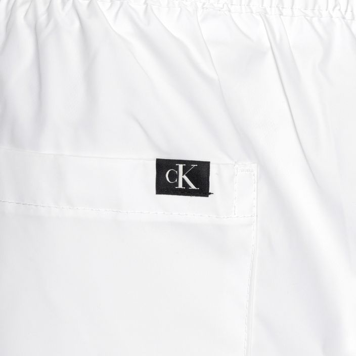 Herren Calvin Klein Medium Drawstring klassische weiße Badeshorts 4