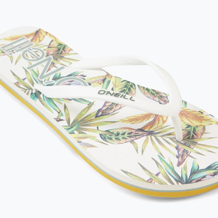 Damen O'Neill Profile Graphic weiß tropische Blume Flip Flops 11