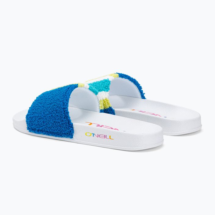 Damen O'Neill Brights Slides blau Handtuch Streifen Flip-Flops 3