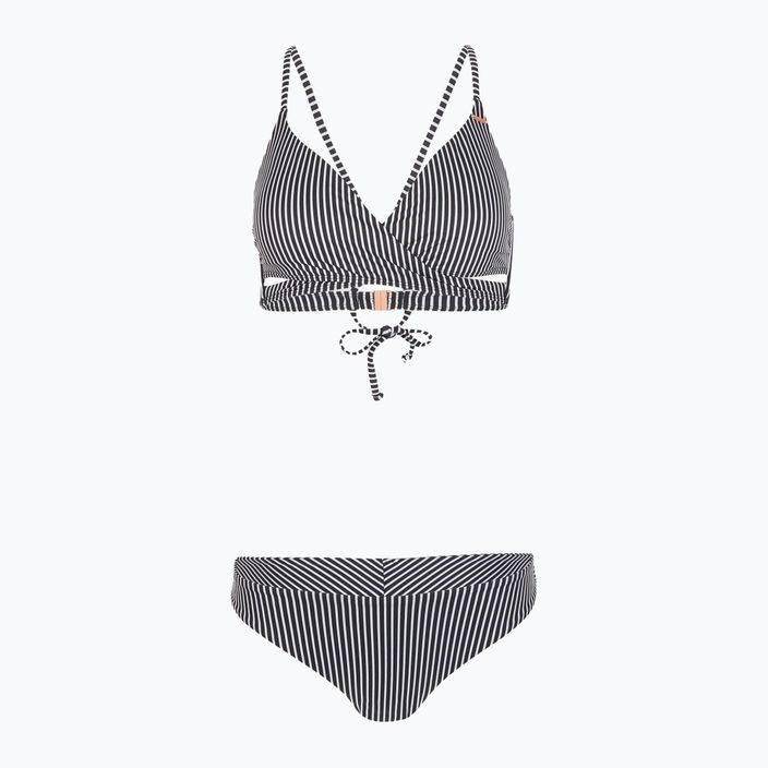 Zweiteiliger Damen-Badeanzug O'Neill Baay Maoi Bikini schwarz einfach gestreift