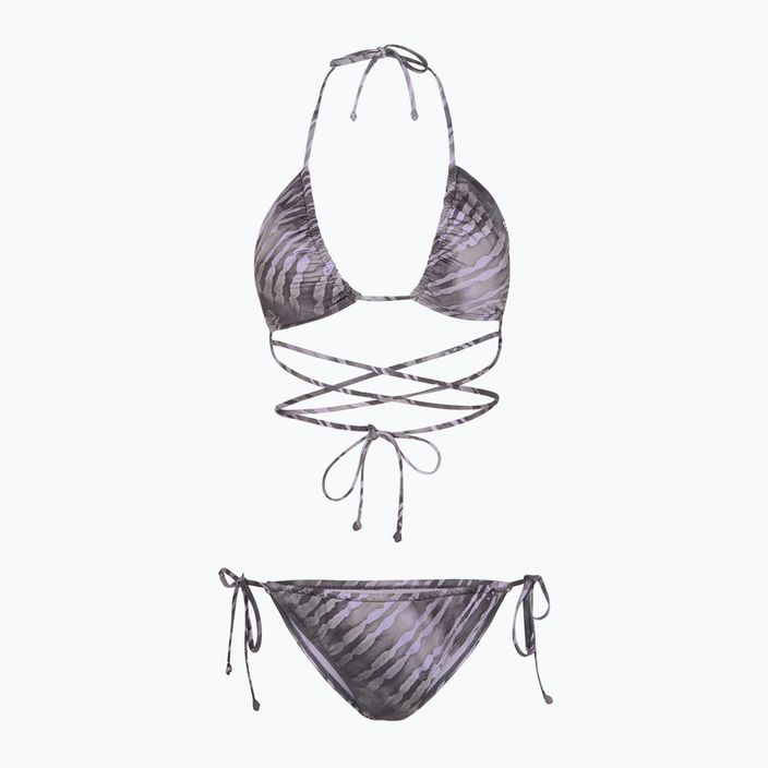 Zweiteiliger Damen-Badeanzug O'Neill Kat Becca Wow Bikini grau tie dye
