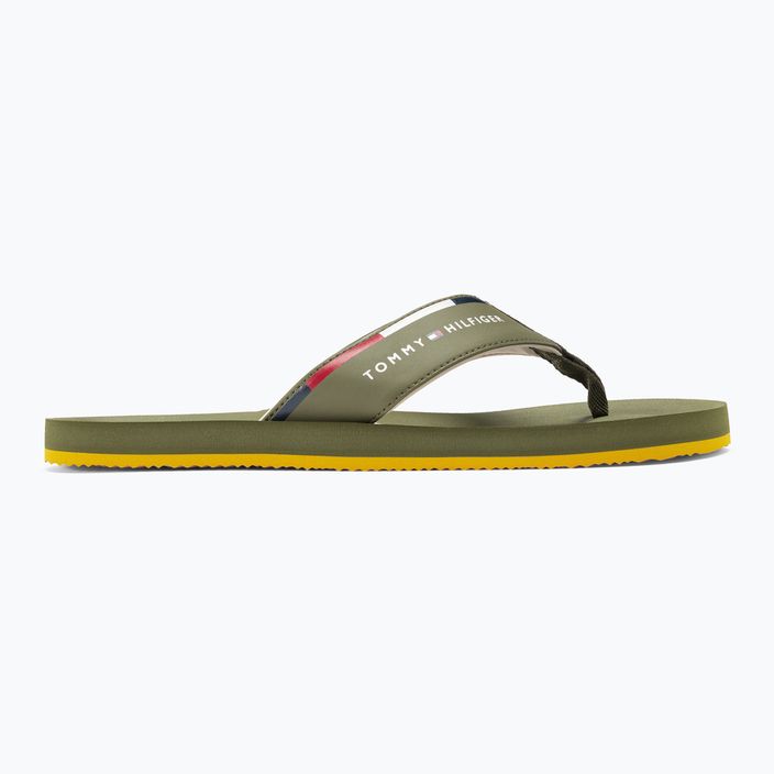 Tommy Hilfiger Comfort Beach Sandale Herren Militärgrün Flip Flops 2