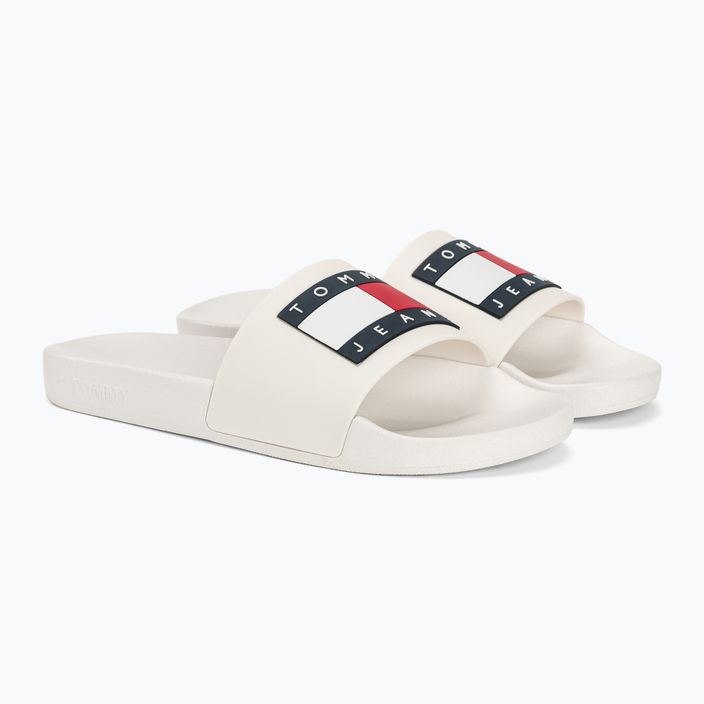 Tommy Jeans Flag Pool Slide Ess ecru Damen-Flip-Flops 4