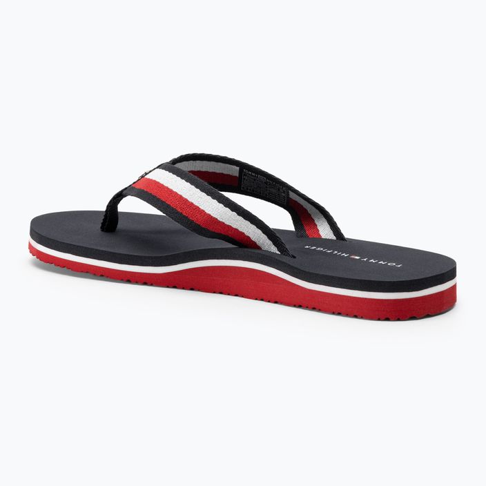 Tommy Hilfiger Damen Flip Flops Corporate Beach Sandale rot weiß blau 3