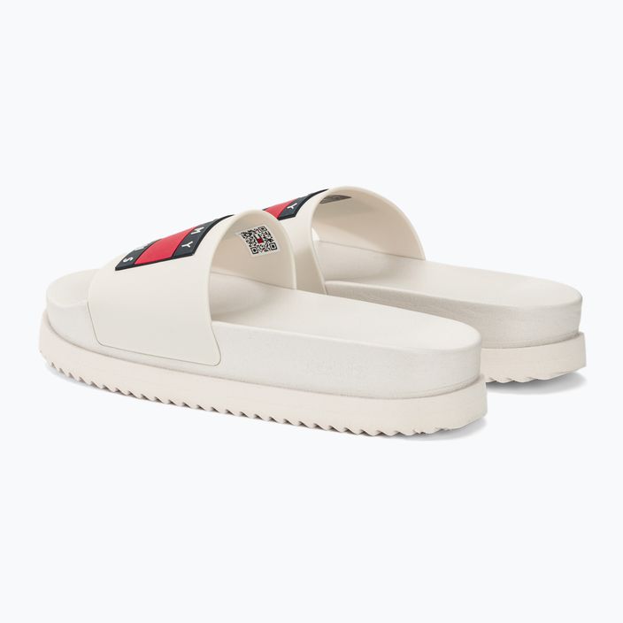 Tommy Jeans Women's Elevated Flatform Slide ecru Flip-Flops 3