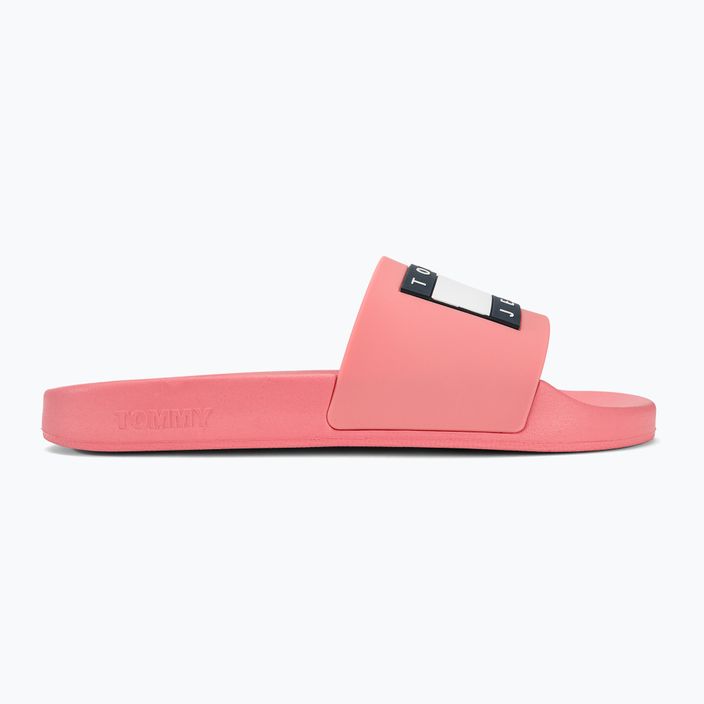 Tommy Jeans Flag Pool Slide Ess gekitzelt rosa Damen Flip-Flops 2