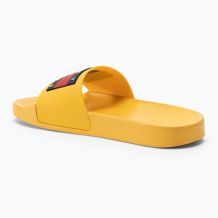 Herren Tommy Jeans Pool Slide Ess warme gelbe Flip-Flops 3