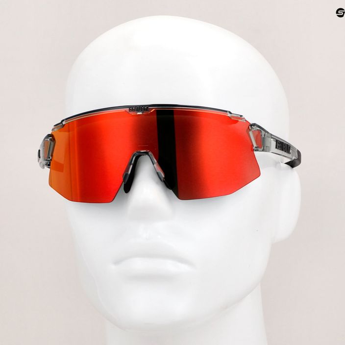 Bliz Breeze S3+S2 transparent dunkelgrau/braun rot multi/orange Fahrradbrille 9
