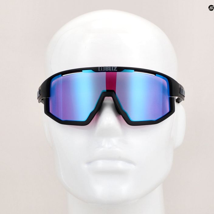 Bliz Fusion Nano Optics Nordic Light S2 mattschwarz/begonien/violettblau Multiradbrille 12