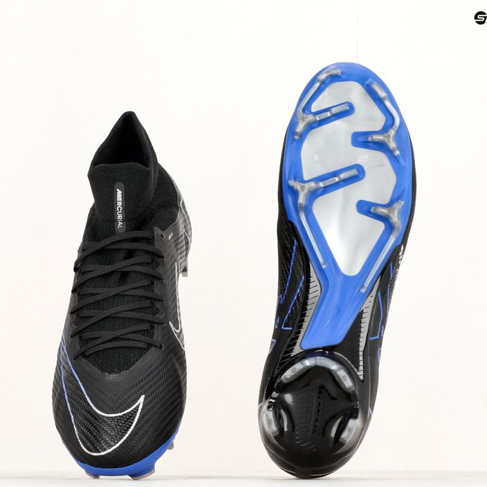 Nike Zoom Mercurial Superfly 9 Pro FG Fußballschuhe schwarz/chrom/hyper royal 8