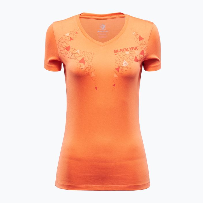 Damen BLACKYAK Senepol Halbes Yak-Trekking-Shirt orange 20010301B